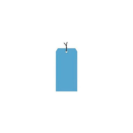 Shipping Tags, Pre Strung, #8, 6-1/4"L x 3-1/8"W, Dark Blue, 1000/Pack