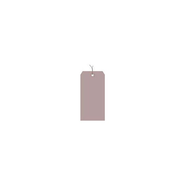 Shipping Tags, Pre Wired, #8, 6-1/4"L x 3-1/8"W, Gray, 1000/Pack