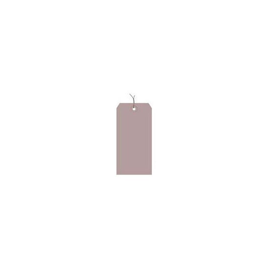 Shipping Tags, Pre Wired, #8, 6-1/4"L x 3-1/8"W, Gray, 1000/Pack