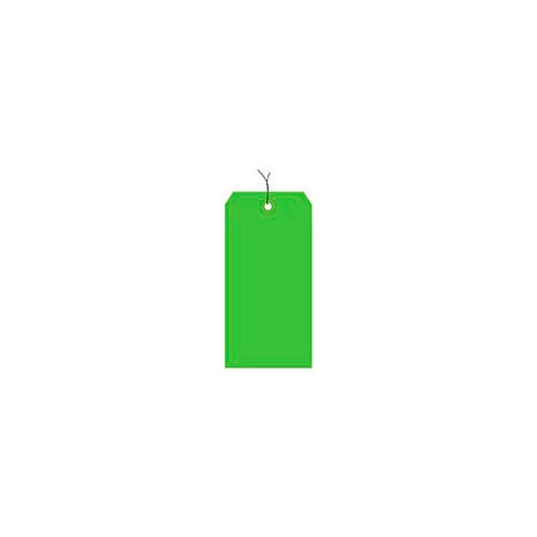 Shipping Tag Pre Wired#1 2-3/4L x 1-3/8W Light Green 1000/Pack