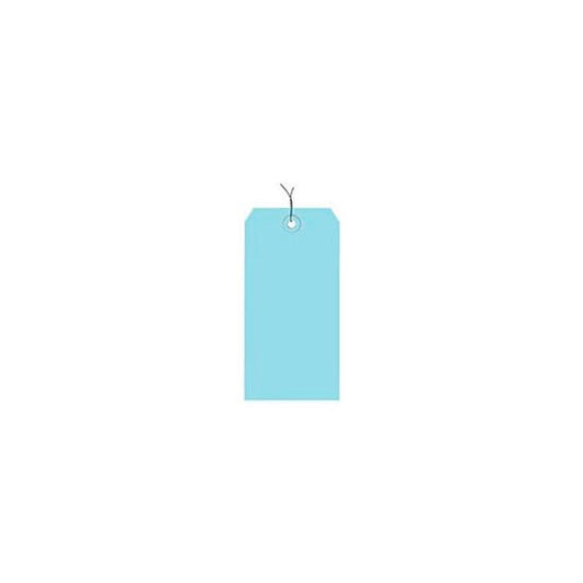 Shipping Tags, Pre Wired, #5, 4-3/4"L x 2-3/8"W, Light Blue, 1000/Pack