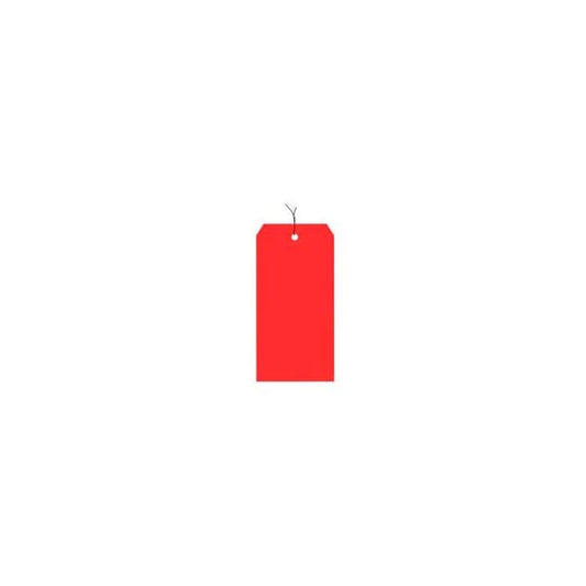 Shipping Tag Pre Wired#6 5-1/4L x 2-5/8W Red 1000/Pack