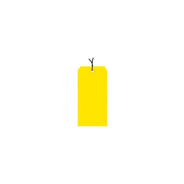 Shipping Tag Pre Strung #1 2-3/4L x 1-3/8W Yellow 1000/Pack