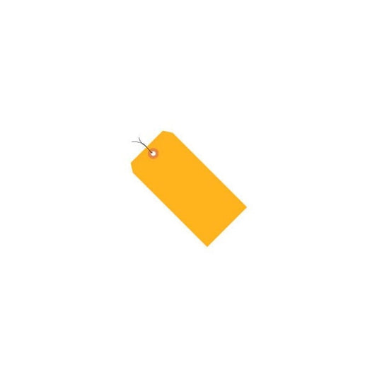 Shipping Tag Pre Wired#2 3-1/4L x 1-5/8W Fluorescent Orange 1000/Pk