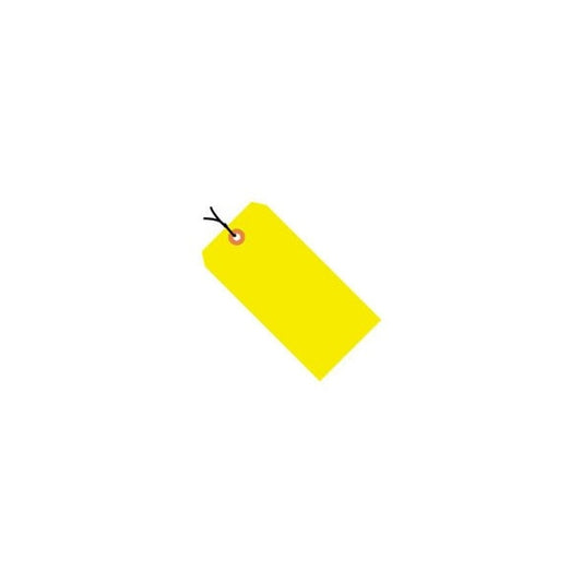 Shipping Tag Pre Strung#4 4-1/4L x 2-1/8W Fluorescent Yellow 1000/Pk