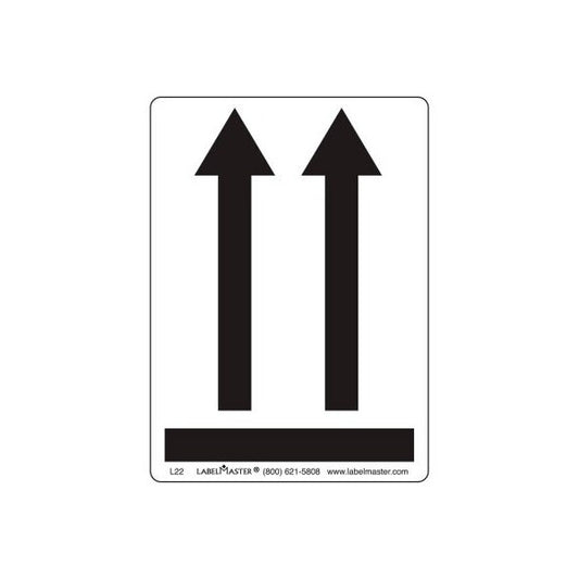 LabelMaster® L22 Black Arrows Up Air Label, 3 1/4" x 4 1/2", 500/Roll
