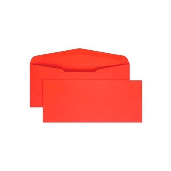 Quality Park Gummed Envelopes, #10, 9-1/2"W x 4-1/2"H, Red, 25/Pack