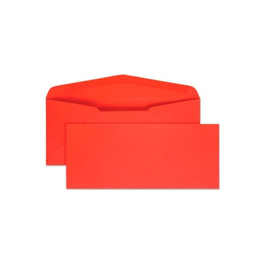 Quality Park Gummed Envelopes, #10, 9-1/2"W x 4-1/2"H, Red, 25/Pack