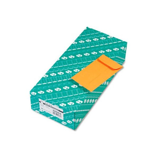 Quality Park Coin & Small Parts Envelopes, #6, 3-7/8"W x 6"H, Kraft, 500/Pack