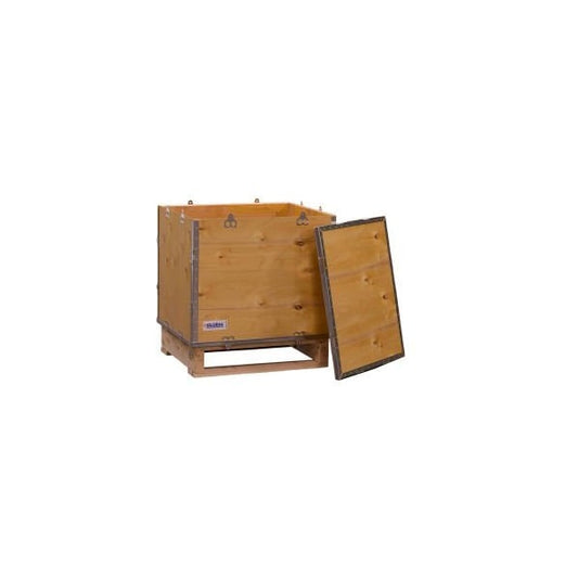 Global Industrial„? 4 Panel Hinged Shipping Crate w/Lid & Pallet, 23-1/4"L x 19-1/4"W x 19-1/2"H