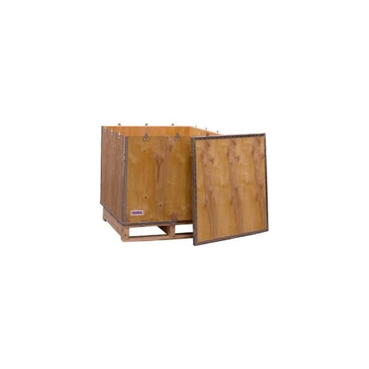 Global Industrial„? 4 Panel Hinged Shipping Crate w/Lid & Pallet, 29-1/4"L x 29-1/4"W x 29-1/4"H