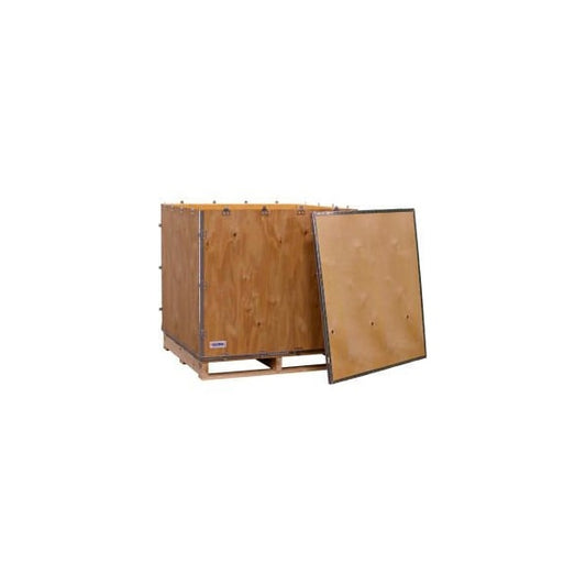 Global Industrial„? 4 Panel Hinged Shipping Crate w/Lid & Pallet, 39-1/2"L x 39-1/2"W x 34-1/2"H