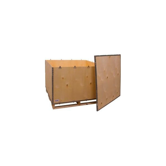 Global Industrial„? 6 Panel Shipping Crate w/ Lid & Pallet, 47-1/4"L x 44-1/4"W x 29-1/2"H