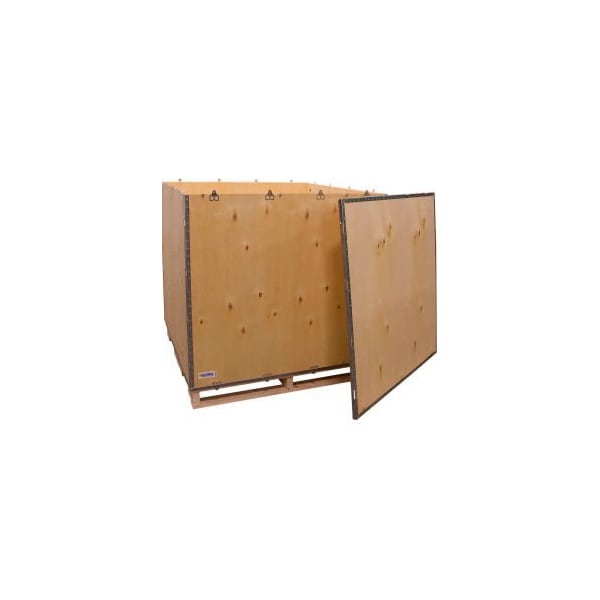 Global Industrial„¢ 6 Panel Shipping Crate w/ Lid & Pallet, 47-1/4"L x 47-1/4"W x 42-1/2"H