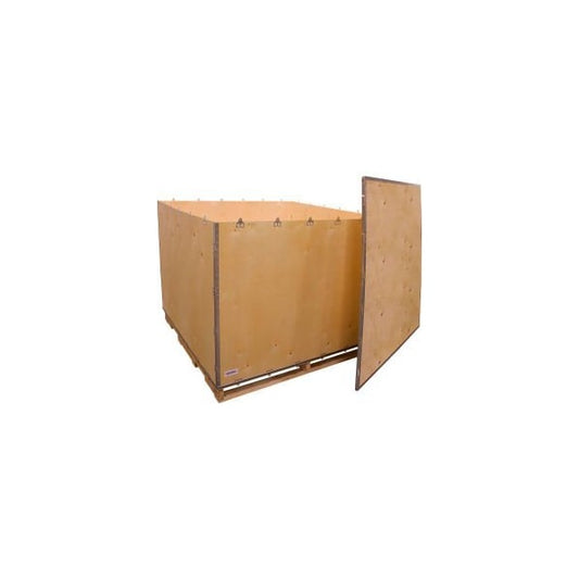 Global Industrial„? 6 Panel Shipping Crate w/ Lid & Pallet, 60"L x 60"W x 48"H