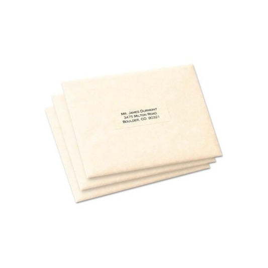 Avery® Easy Peel Laser Mailing Labels, 1 x 2-5/8, Clear, 300/Pack