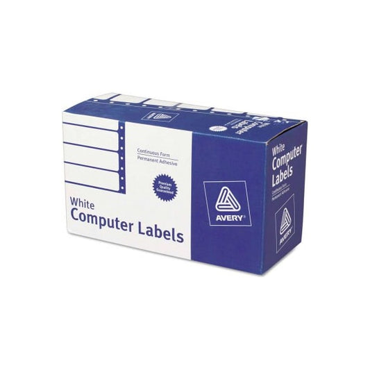 Avery® Dot Matrix Printer Address Labels, 1 Across, 1-15/16 x 4, White, 5000/Box