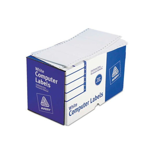 Avery® Dot Matrix Printer Shipping Labels, 1 Across, 2-15/16 x 5, White, 3000/Box