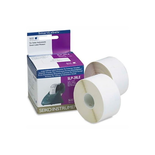 Seiko Self-Adhesive Address Labels, 1-1/2 x 3-1/2, White, 520/Box