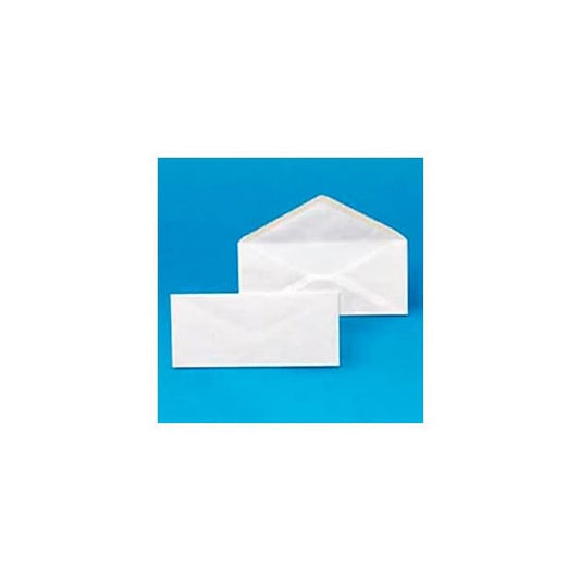 ¬Æ Gummed Plain Envelopes, #6, 3-5/8"W x 6-1/2"H, White, 500/Box, 10 Boxes/Case