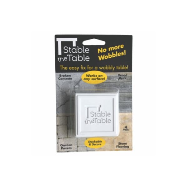 4PK WHT SQ Stable Table