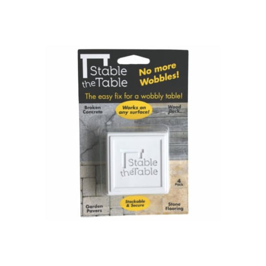 4PK WHT SQ Stable Table