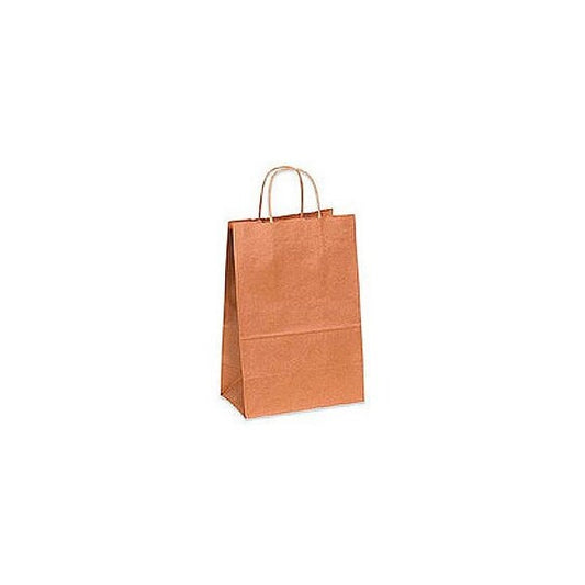 Paper Shopping Bags 8W x 4-1/2D x 10-1/4H Kraft 250/Pack