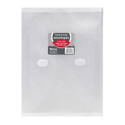 Reusable Poly Envelope, Side Load, Clear, 5PK Set of 5 PK, 25PK