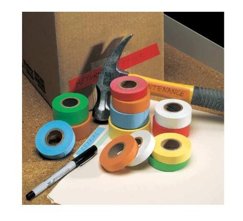 Carton Sealing Tape, Paper, Red, 1In x 14Yd