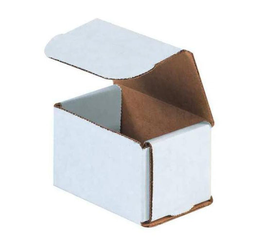 Corrugated Mailers, 3" x 2" x 2", White, 50PK