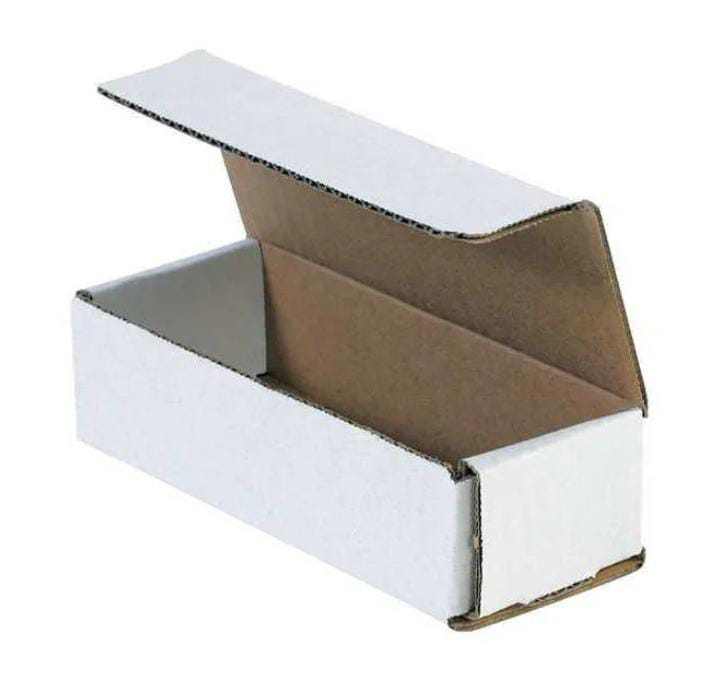 Corrugated Mailers, 6-1/2" x 2-1/2" x 1-3/4", White, 50PK