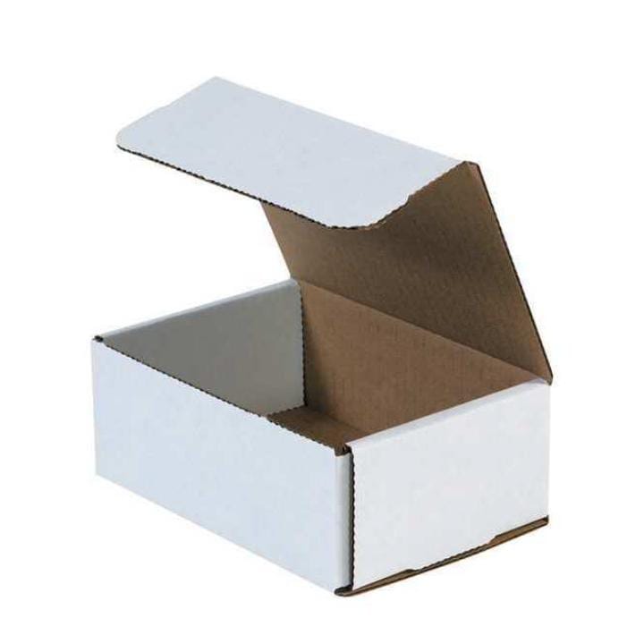 Corrugated Mailers, 6-1/2" x 4-1/2" x 2-1/2", White, 50PK