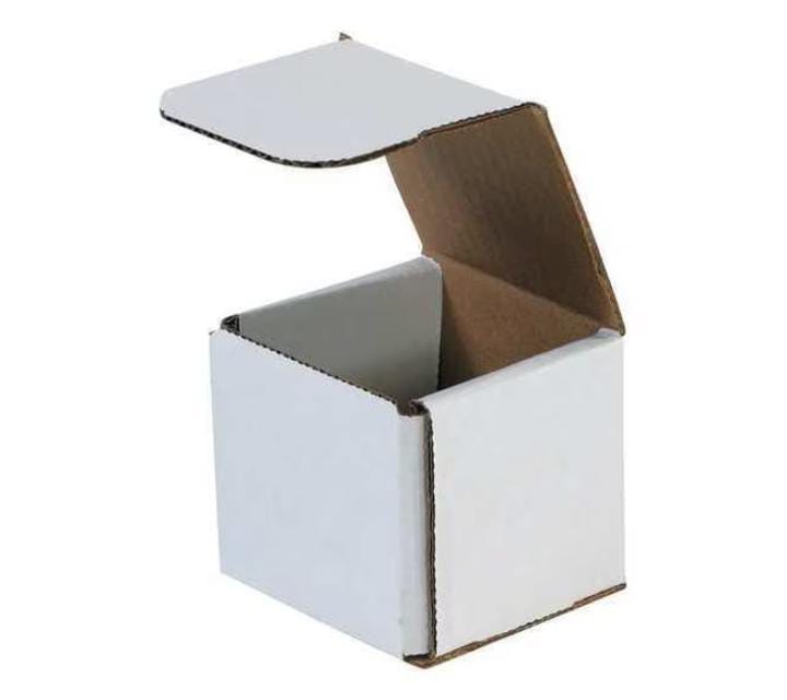 Corrugated Mailers, 7" x 7" x 6", White, 50PK