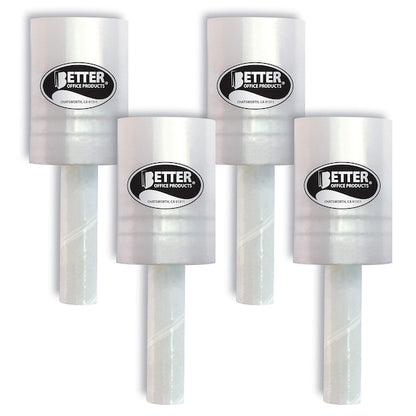 Mini Stretch Wrap W/Easy Grip Handle, Self-Dispensing, 5 in x 1000 ft Per Roll, 80 Gauge, 4PK