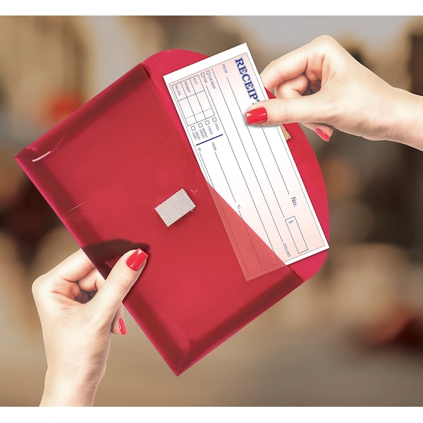 Reusable Poly Envelopes, 975in x 55in Asst'd Colors, Transparent, Side Loading, 1in Gusset, 36PK