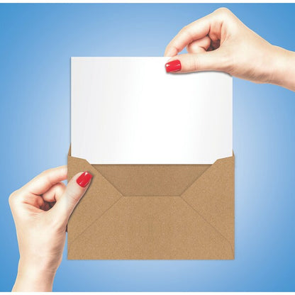 Kraft Mini Envelopes, Strong 35 lb. Paper, Pointed Flap, 100PK