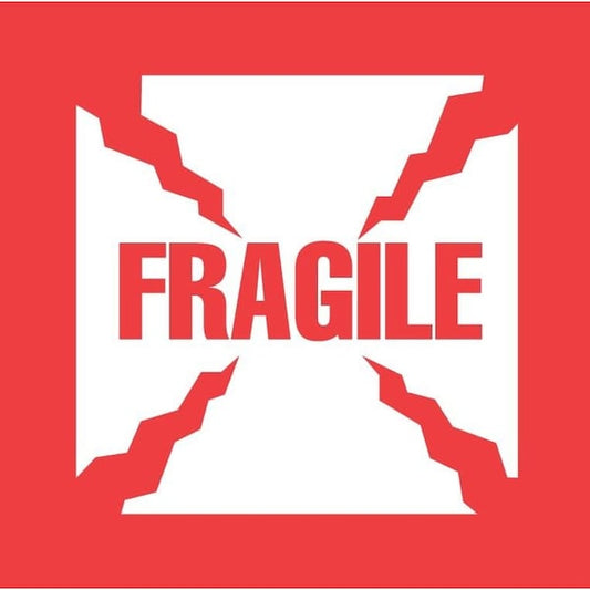 Label, DL1010, FRAGILE, 4" X 4", 500 labels/roll
