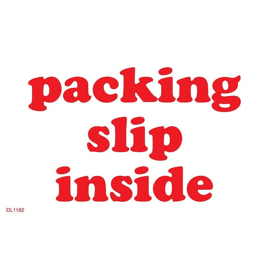 Label, DL1182, PACKING SLIP INSIDE, 3" X 5"