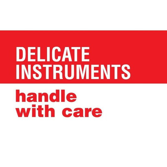 Label, DL1464, DELICATE INSTRUMENTS HANDLE WITH CARE, 3" X 5"