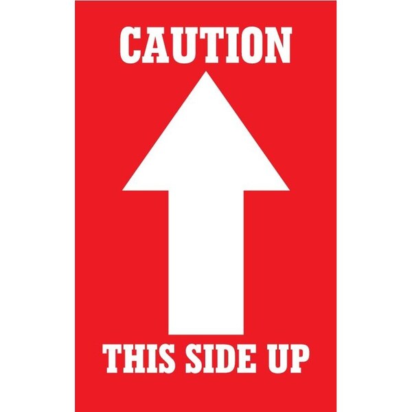 Label, DL1491, CAUTION THIS SIDE UP, 3" X 5"