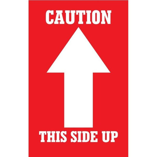 Label, DL1491, CAUTION THIS SIDE UP, 3" X 5"