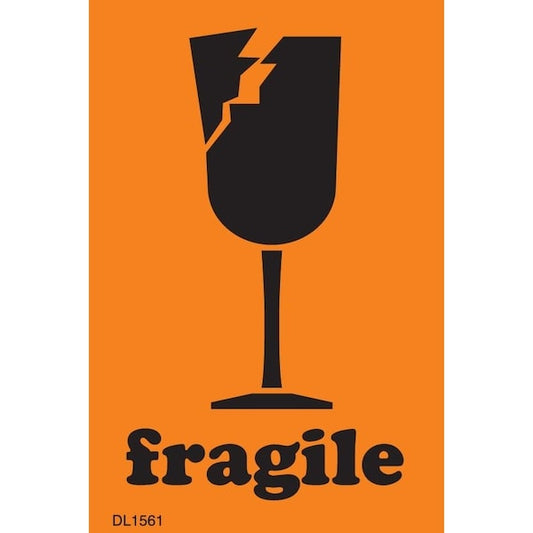 Label, DL1561, FRAGILE, 2" X 3"