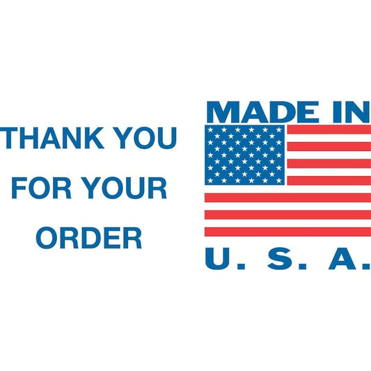 Label, DL1630, FLAG MADE IN USA THANK YOU, 3" X 5"