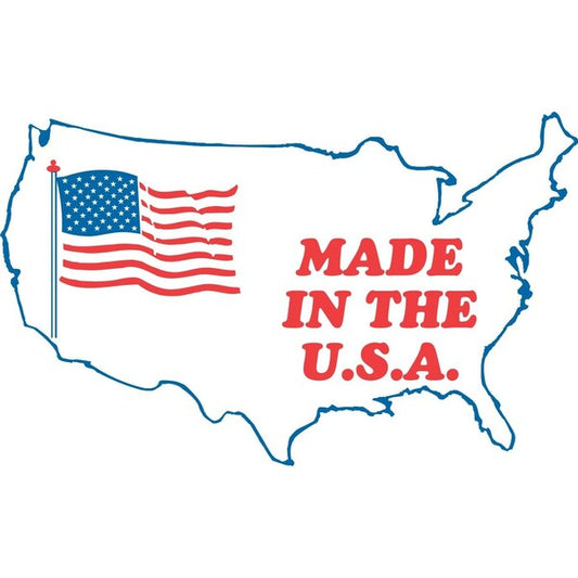 Label, DL1650, FLAG MADE IN THE USA, 3" X 5"