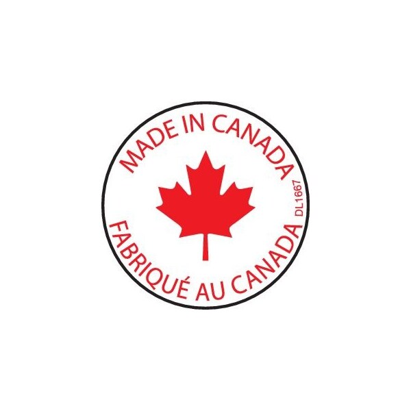 Label, DL1667, MADE IN CANADA, 1"