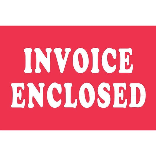Label, DL1670, INVOICE ENCLOSED, 2" X 3"
