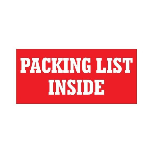 Label, DL1681, PACKAGING LIST INSIDE, 1-1/2" X 3"