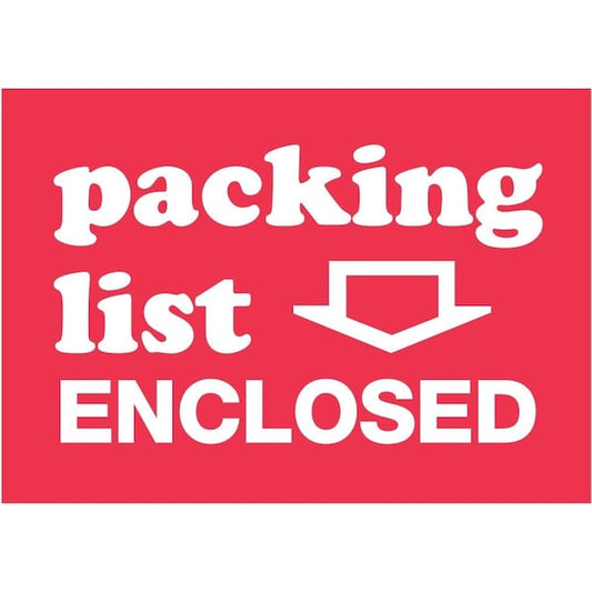 Label, DL1684, PACKING LIST ENCLOSED, 2" X 3"
