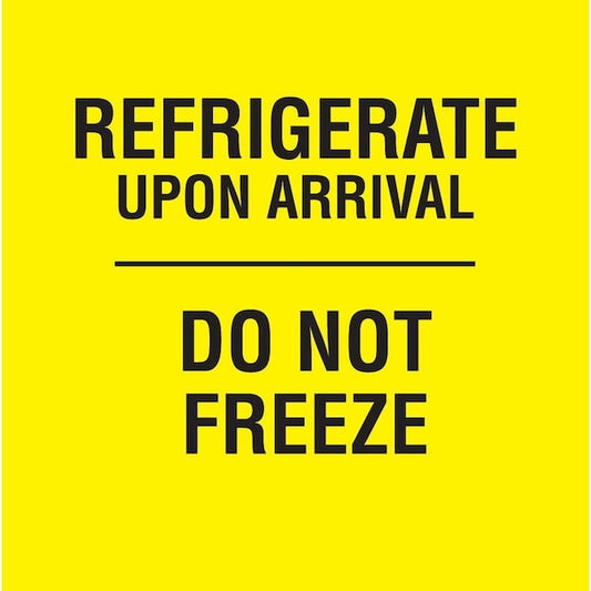 Label, DL1710, REFRIGERATE UPON ARRIVAL - DO NOT FREEZE, 3" X 3"