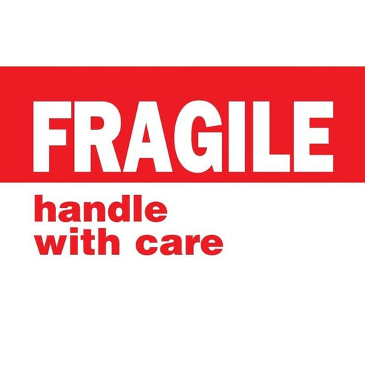 Label, DL1767, FRAGILE HANDLE WITH CARE, 3" X 5"